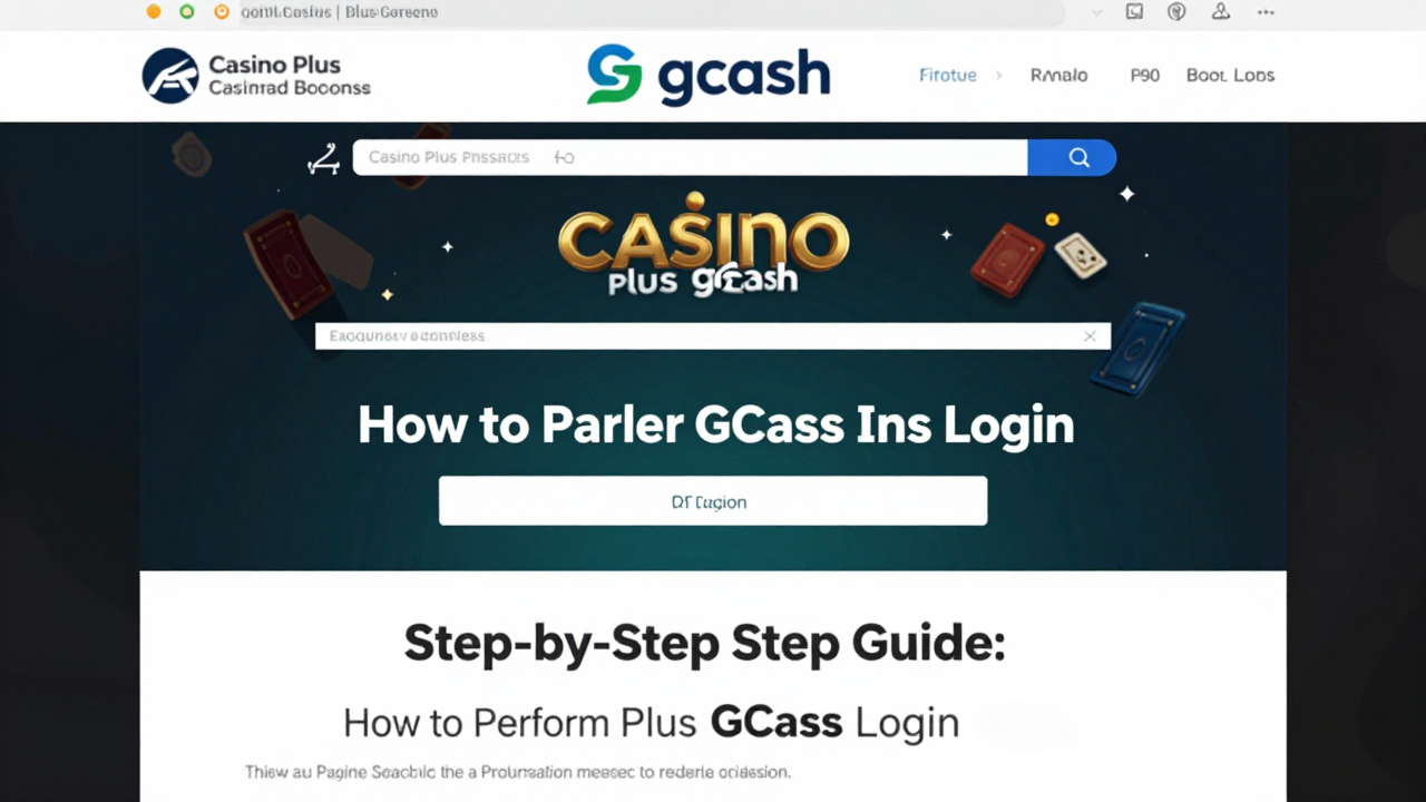 Step-by-Step Guide: How to Perform Casino Plus GCash Login