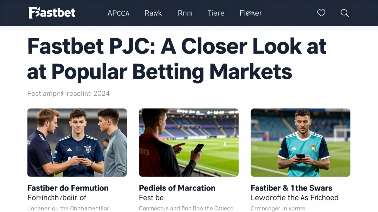 Fastbet PJC: A Closer Look at Popular Betting Markets
