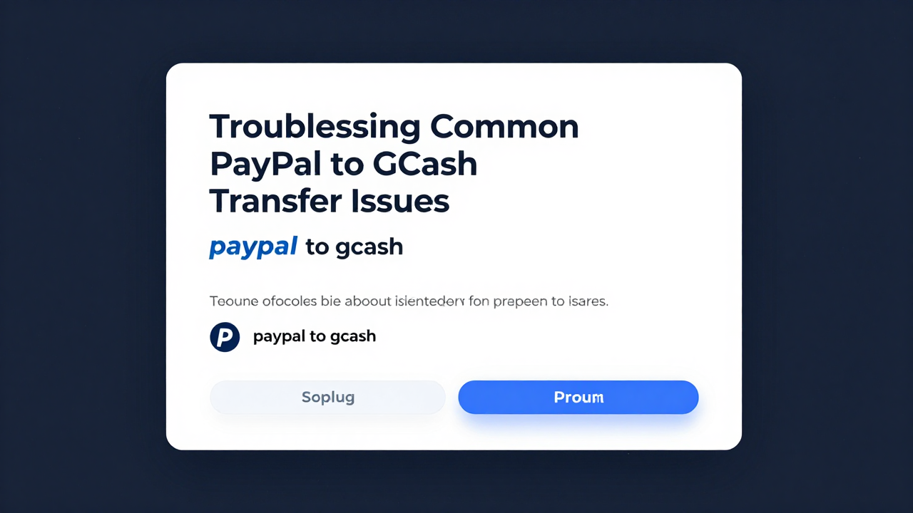 Troubleshooting Common PayPal to GCash Transfer Issues