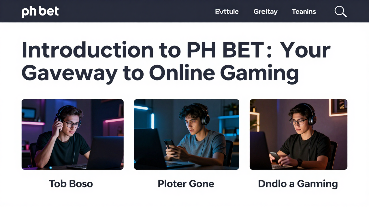Introduction to PH BET: Your Gateway to Online Gaming